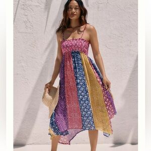 Anthropologie Asymmetrical Gauze Dress